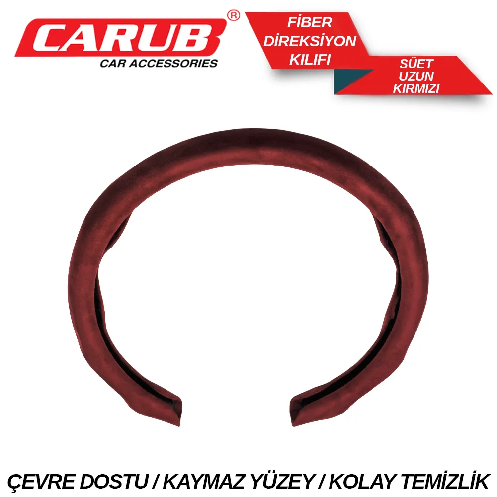 DiREKSiYON KILIFI SÜET FiBER UZUN KIRMIZI 1